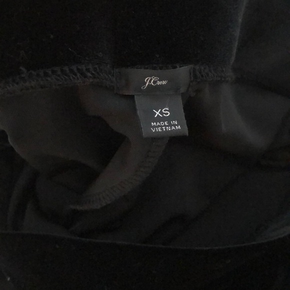 JCrew Black Velvet Leggings - Picture 2 of 2